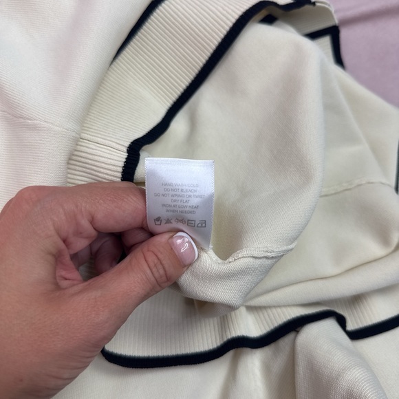 Lovers and Friends White Black Cardigan Dress Long Sleeve Classy Ivory Size XS - Picture 8 of 8